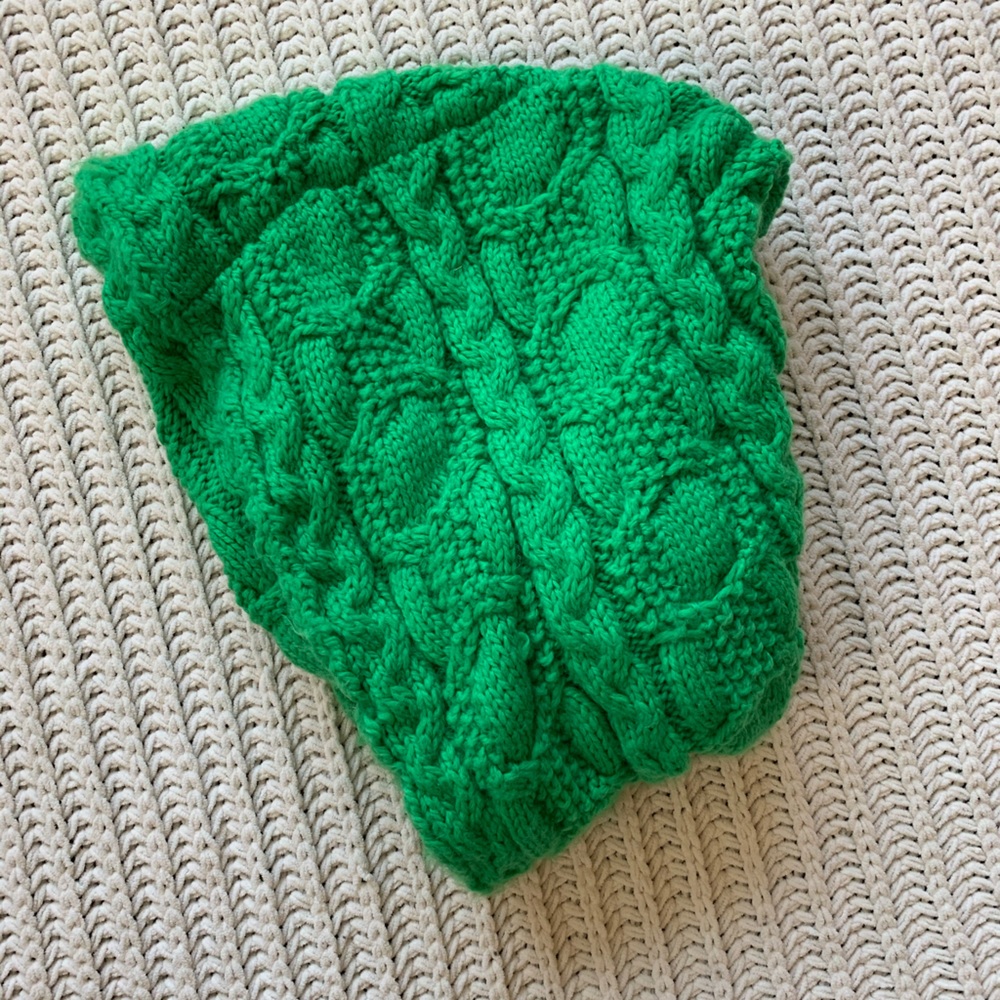 Knitted infinity scarf